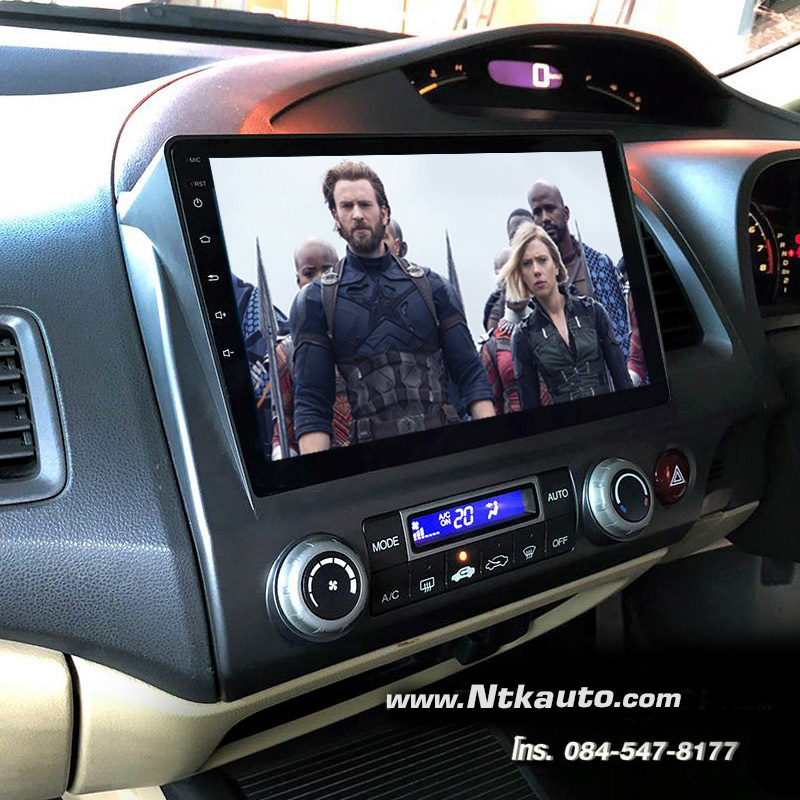 จอ Android Honda Civic FD 2006-2011 หน้าจอ 10.1 นิ้ว จอ IPS HD กระจกกันรอย 2.5D Glass