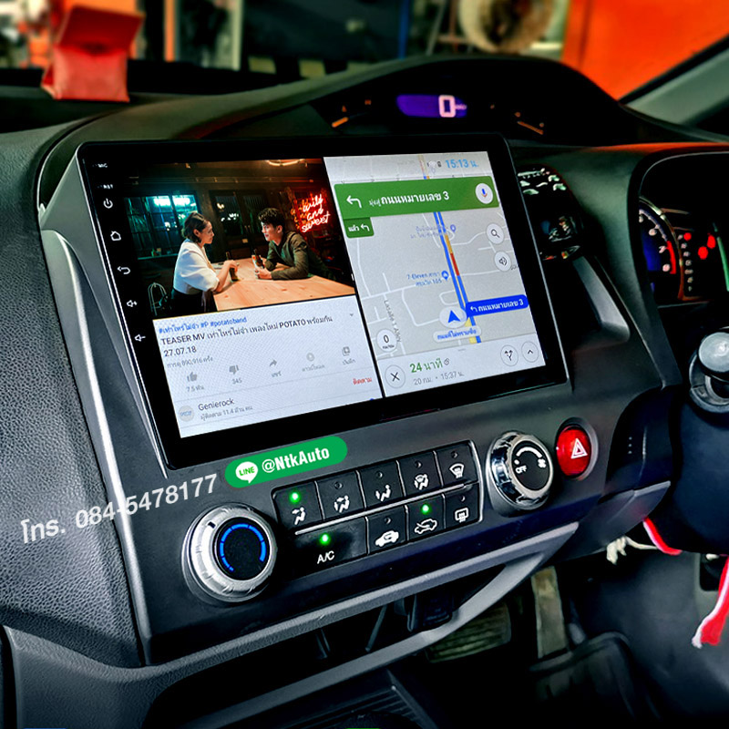 จอ Android Honda Civic FD 2006-2011 หน้าจอ 10.1 นิ้ว จอ IPS HD กระจกกันรอย 2.5D Glass