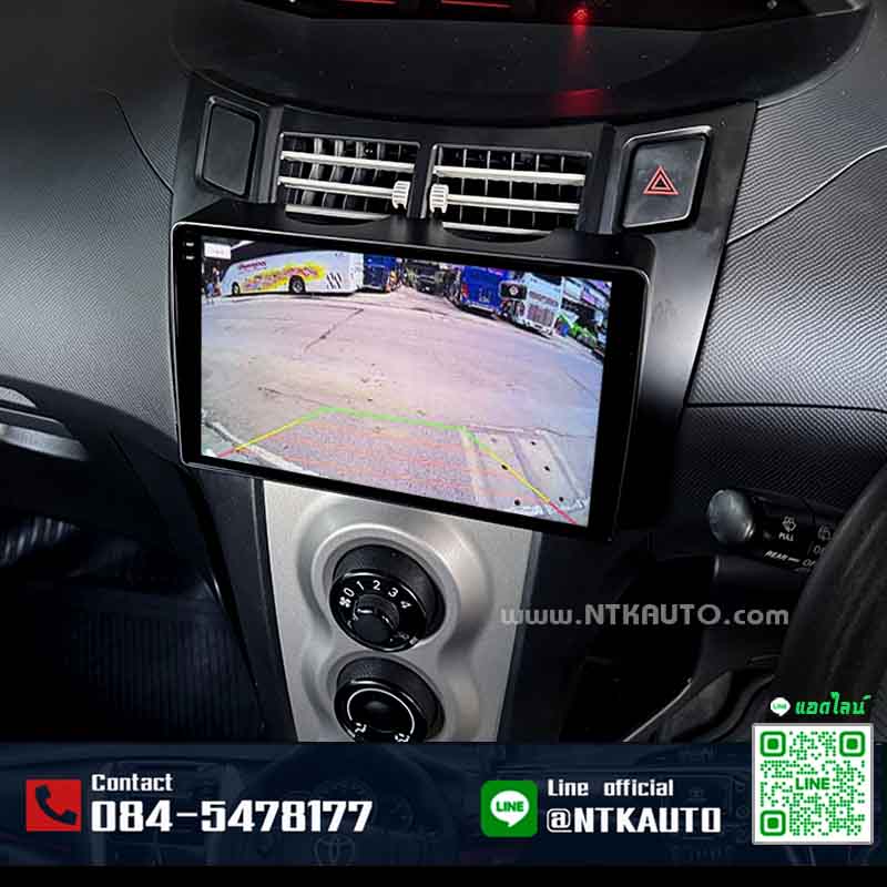 จอ Android ตรงรุ่น Toyota Yaris โฉมปี 2006-2012 หน้าจอ 9 นิ้ว จอ IPS HD กระจกกันรอย 2.5D Glass