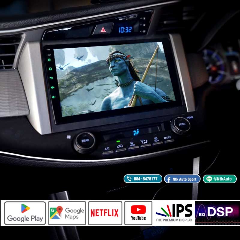 จอแอนดรอย Toyota Innova โฉมปี 2016-2020 หน้าจอ 9 นิ้ว ตรงรุ่น จอ IPS HD จอกระจกกันรอย 2.5 D Glass