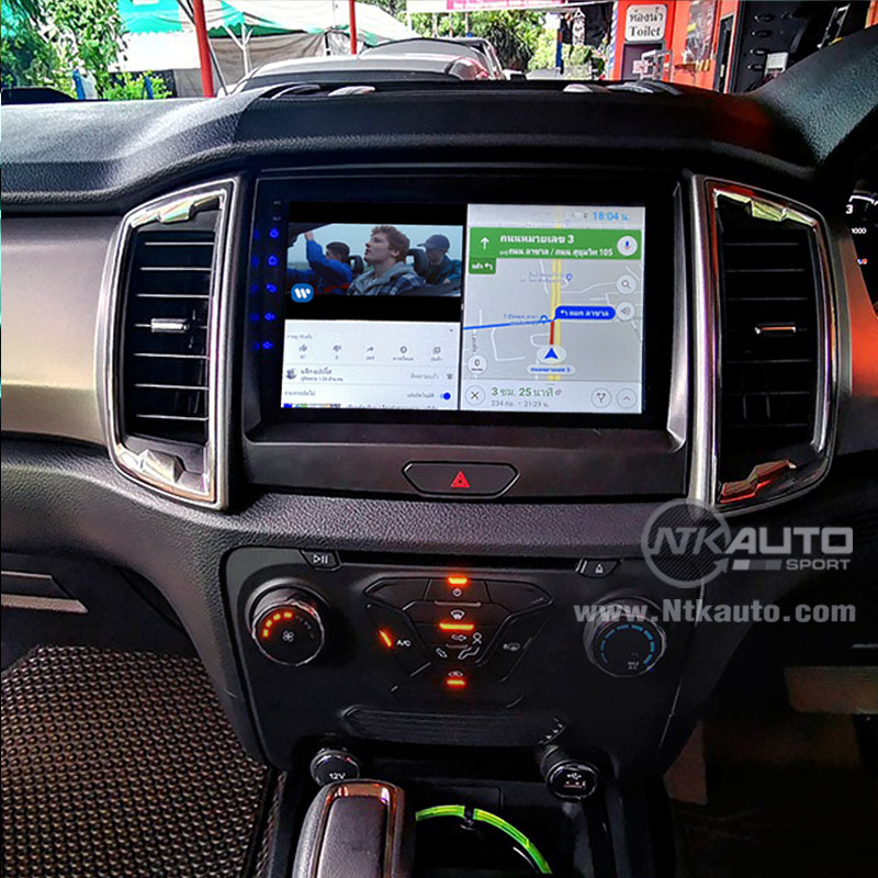 จอ Android ตรงรุ่น Ford Ranger XLT/XL+ หน้าจอ 9 นิ้ว ตรงรุ่น จอ IPS HD กระจกกันรอย 2.5D Glass 