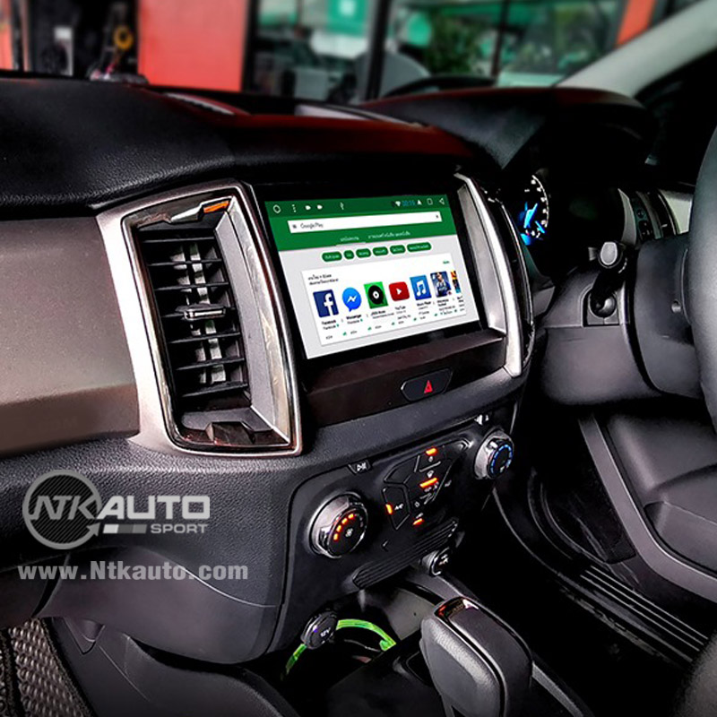 จอ Android ตรงรุ่น Ford Ranger XLT/XL+ หน้าจอ 9 นิ้ว ตรงรุ่น จอ IPS HD กระจกกันรอย 2.5D Glass 