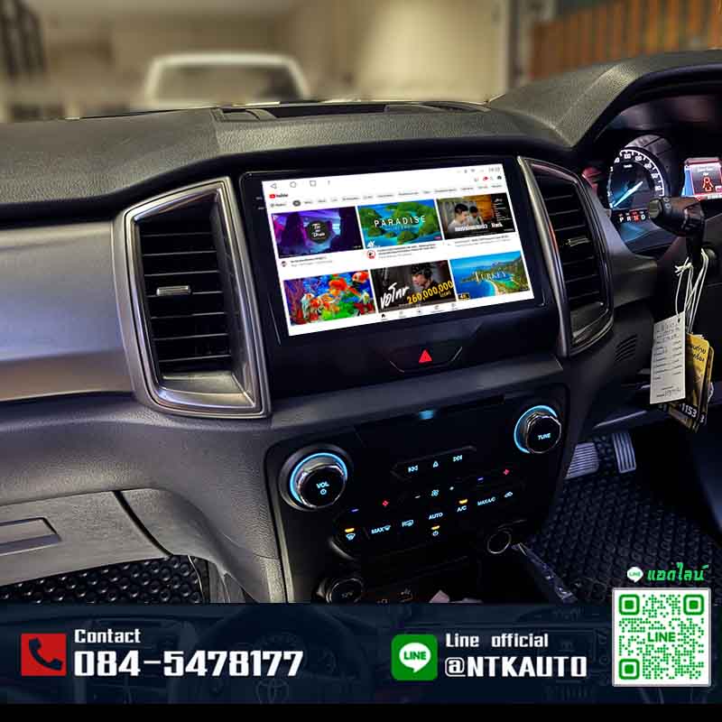 จอแอนดรอย Ford Ranger Wildtrak  โฉมปี 2015-2021   IPS HD ภาพชัดทุกมุมมอง จอกระจกกันรอย 2.5d Glass 