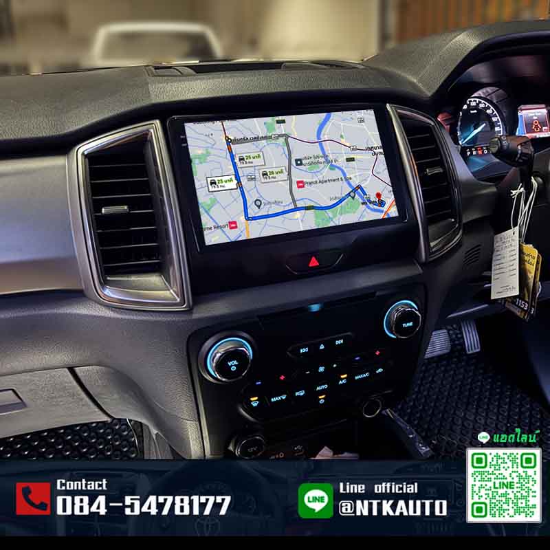 จอแอนดรอย Ford Ranger Wildtrak  โฉมปี 2015-2021   IPS HD ภาพชัดทุกมุมมอง จอกระจกกันรอย 2.5d Glass 