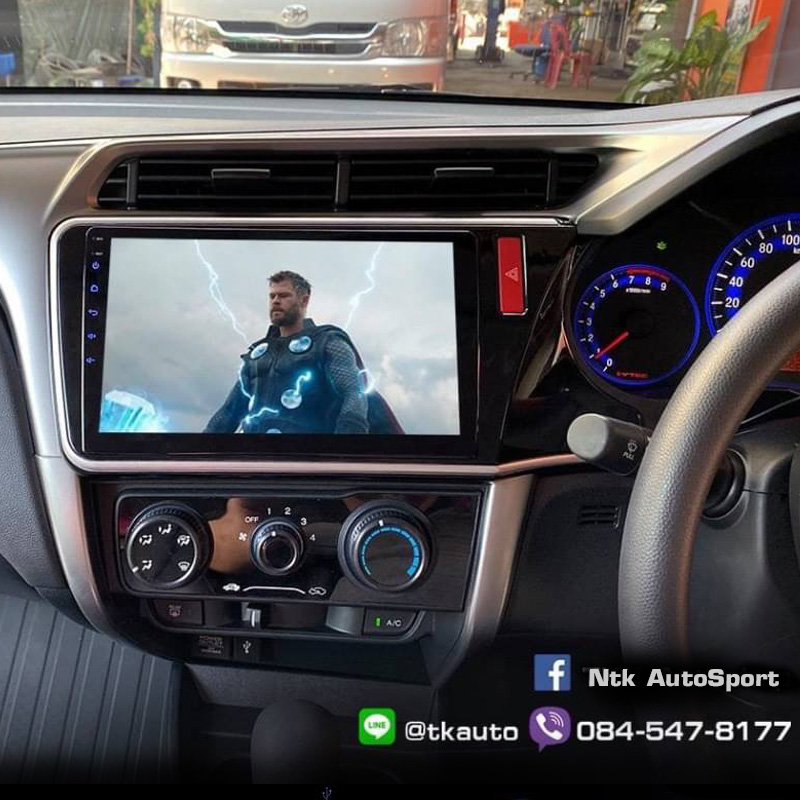 จอ Android ตรงรุ่น Honda City 2014up หน้าจอ 10.1 นิ้ว จอ IPS HD กระจกกันรอย 2.5D Glass