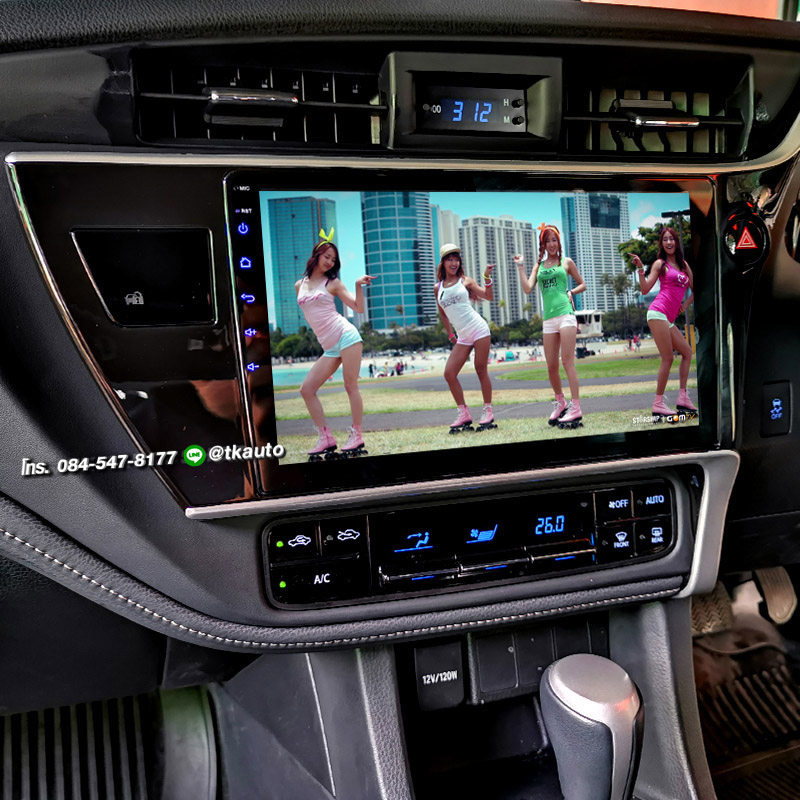 จอ Android ตรงรุ่น Toyota Altis โฉมปี 2017 -2019 หน้าจอ 10.1 นิ้ว จอ IPS HD กระจกกันรอย 2.5D Glass