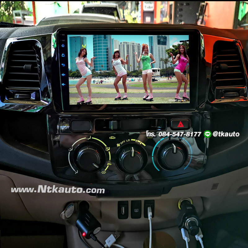 จอ Android ตรงรุ่น Toyota vigo  หน้าจอ 9 นิ้ว จอ IPS HD กระจกกันรอย 2.5D Glass