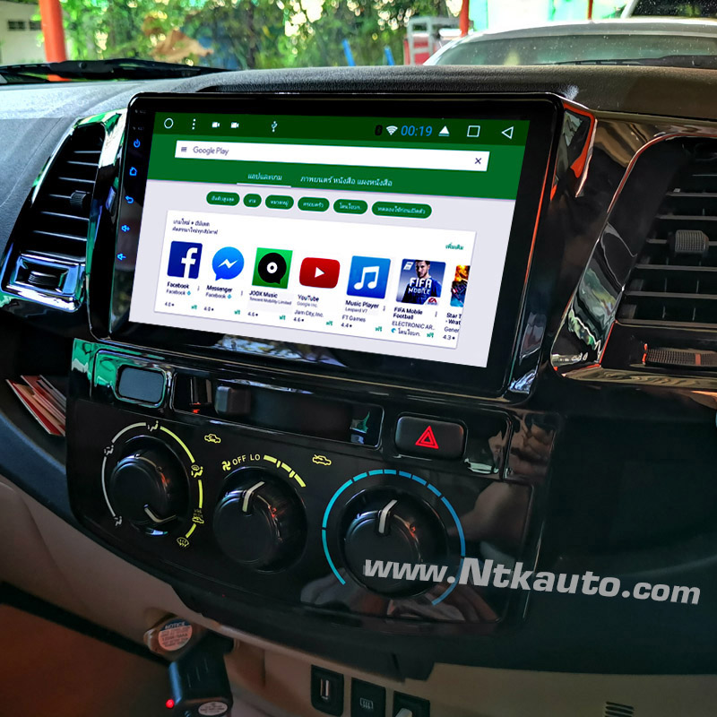 จอ Android ตรงรุ่น Toyota vigo  หน้าจอ 9 นิ้ว จอ IPS HD กระจกกันรอย 2.5D Glass