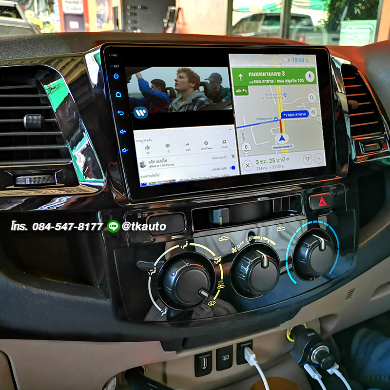 จอ Android ตรงรุ่น Toyota vigo  หน้าจอ 9 นิ้ว จอ IPS HD กระจกกันรอย 2.5D Glass
