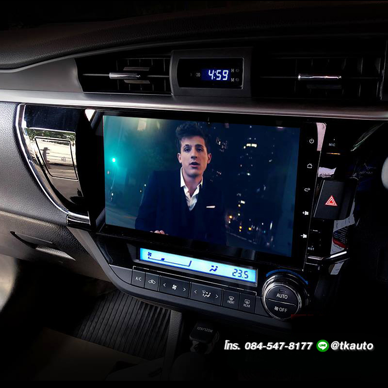จอ Android ตรงรุ่น Toyota Altis โฉมปี 2014 -2016 หน้าจอ 10.1 นิ้ว จอ IPS HD กระจกกันรอย 2.5D Glass