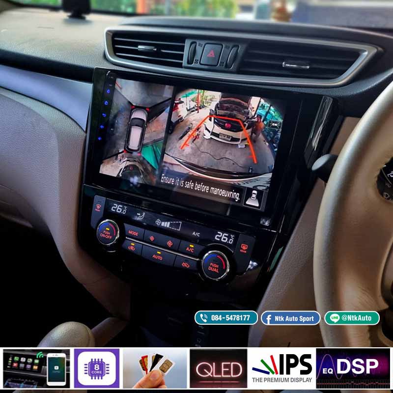 จอ Android ตรงรุ่น Nissan X-trail โฉมปี 2014-2020  หน้าจอ 10.1 นิ้ว จอ IPS HD กระจกกันรอย 2.5D Glass