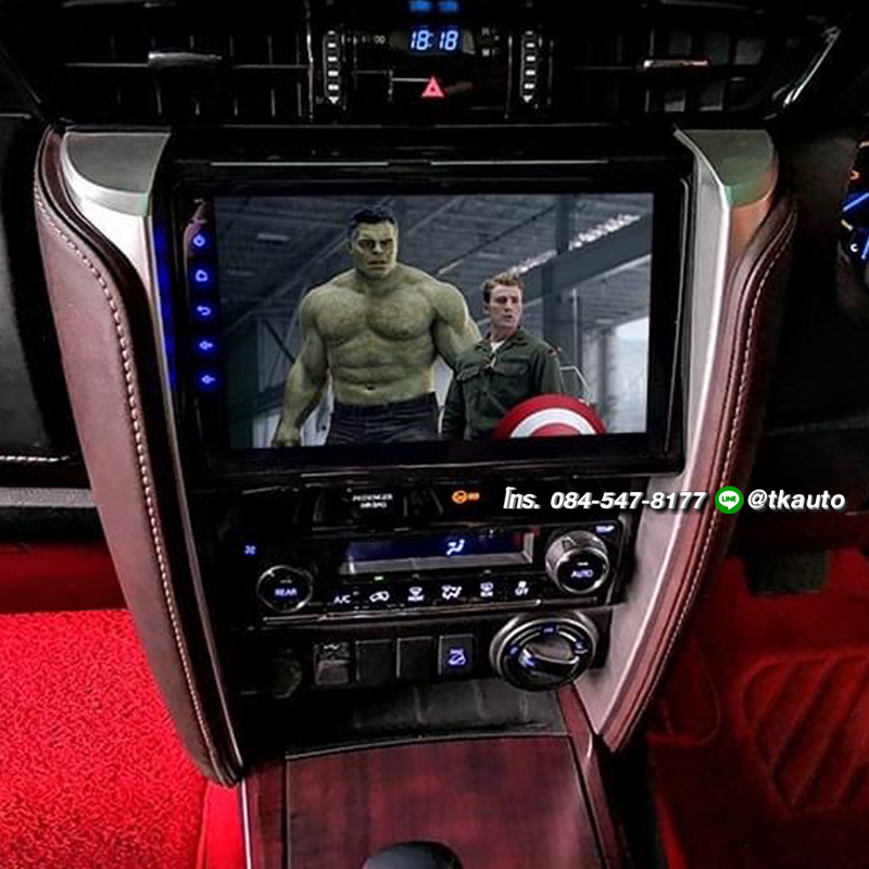 จอ Android ตรงรุ่น Toyota Fortuner โฉมปี 2016 UP หน้าจอ 9 นิ้ว จอ IPS HD กระจกกันรอย 2.5D Glass