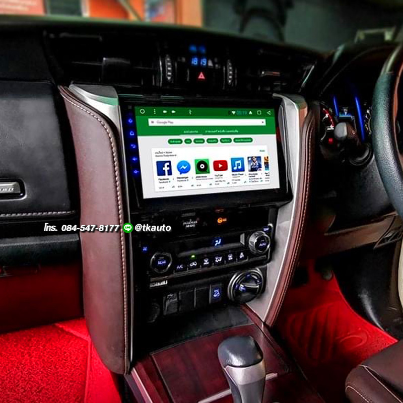 จอ Android ตรงรุ่น Toyota Fortuner โฉมปี 2016 UP หน้าจอ 9 นิ้ว จอ IPS HD กระจกกันรอย 2.5D Glass