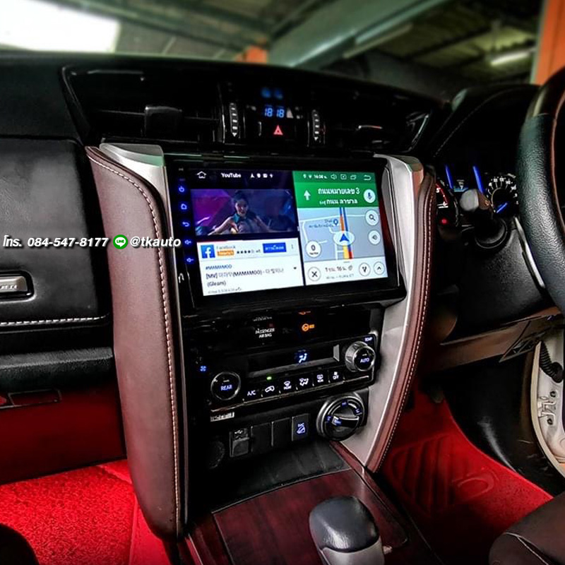 จอ Android ตรงรุ่น Toyota Fortuner โฉมปี 2016 UP หน้าจอ 9 นิ้ว จอ IPS HD กระจกกันรอย 2.5D Glass