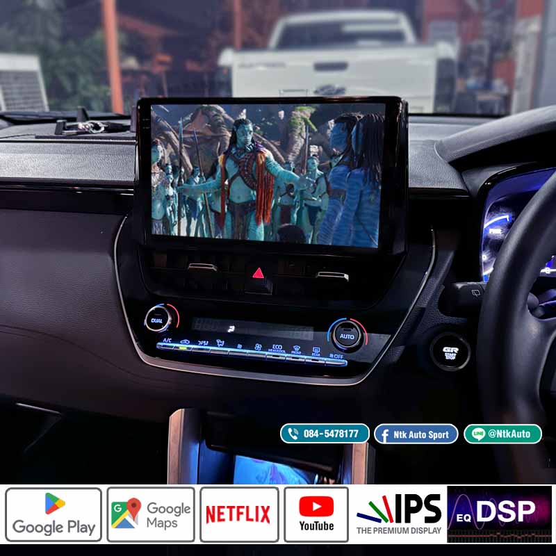 จอ Android ตรงรุ่น Toyota Altis 2020 up หน้าจอ 10.1 นิ้ว จอ IPS HD กระจกกันรอย 2.5D Glass