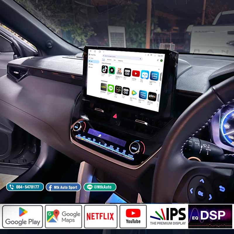 จอ Android ตรงรุ่น Toyota Altis 2020 up หน้าจอ 10.1 นิ้ว จอ IPS HD กระจกกันรอย 2.5D Glass